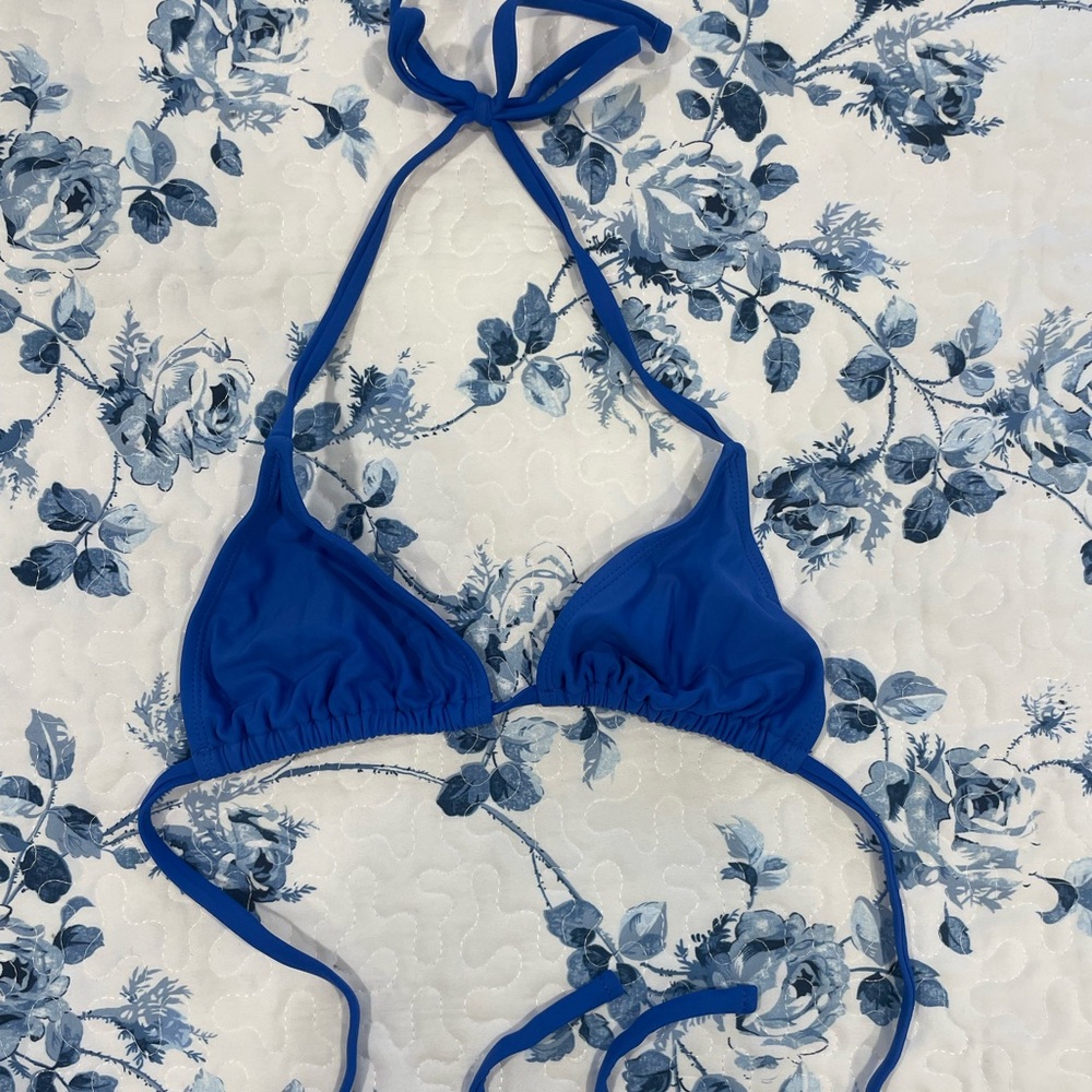 Ocean Blue Triangle Bikini Top